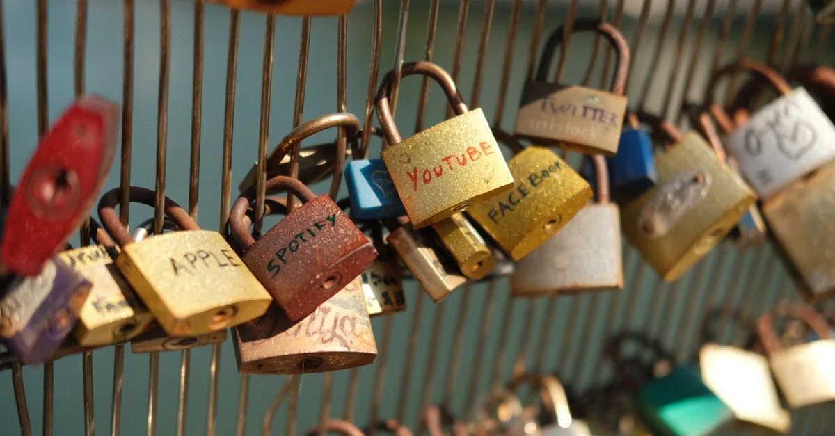 Gros plan de cadenas d'amour colorés sur un pont à Paris, symbolisant l'amour et l'engagement.